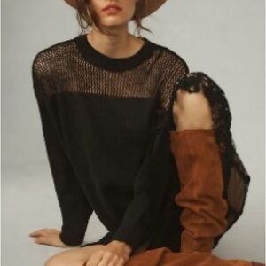 Anthropologie black sweater medium